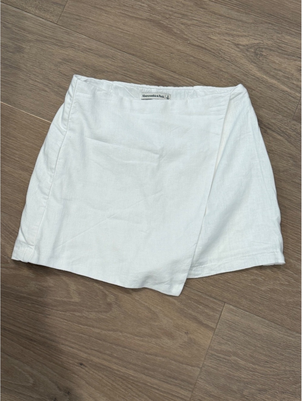 Abercrombie & Fitch White Linen Blend Mini Skirt Size Small
